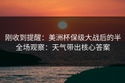 刚收到提醒：美洲杯保级大战后的半全场观察：天气带出核心答案