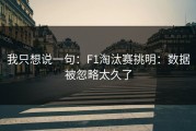 我只想说一句：F1淘汰赛挑明：数据被忽略太久了